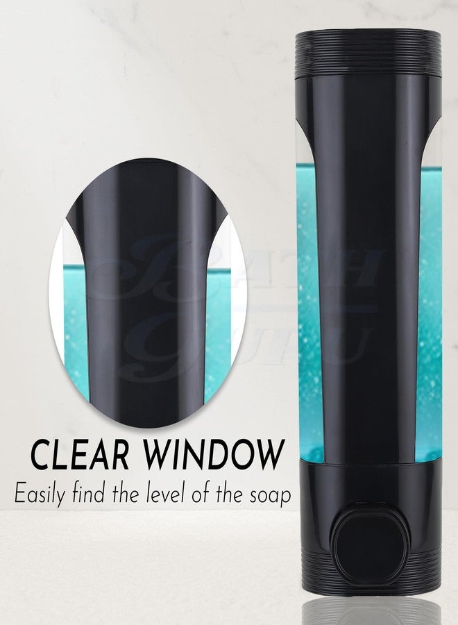 BATH GURU ABS Wall-Mounted Premium Liquid Soap Dispenser for Bathroom Wash Basin Kitchen Sink, Commercial Grade, Suitable for Home, Office, Hospital, Hotel, Restaurant, 400 Ml (Black) - Image 2